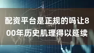 配资平台是正规的吗让800年历史肌理得以延续