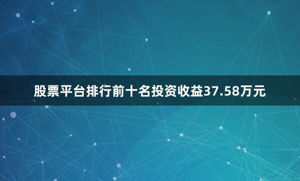 股票平台排行前十名投资收益37.58万元